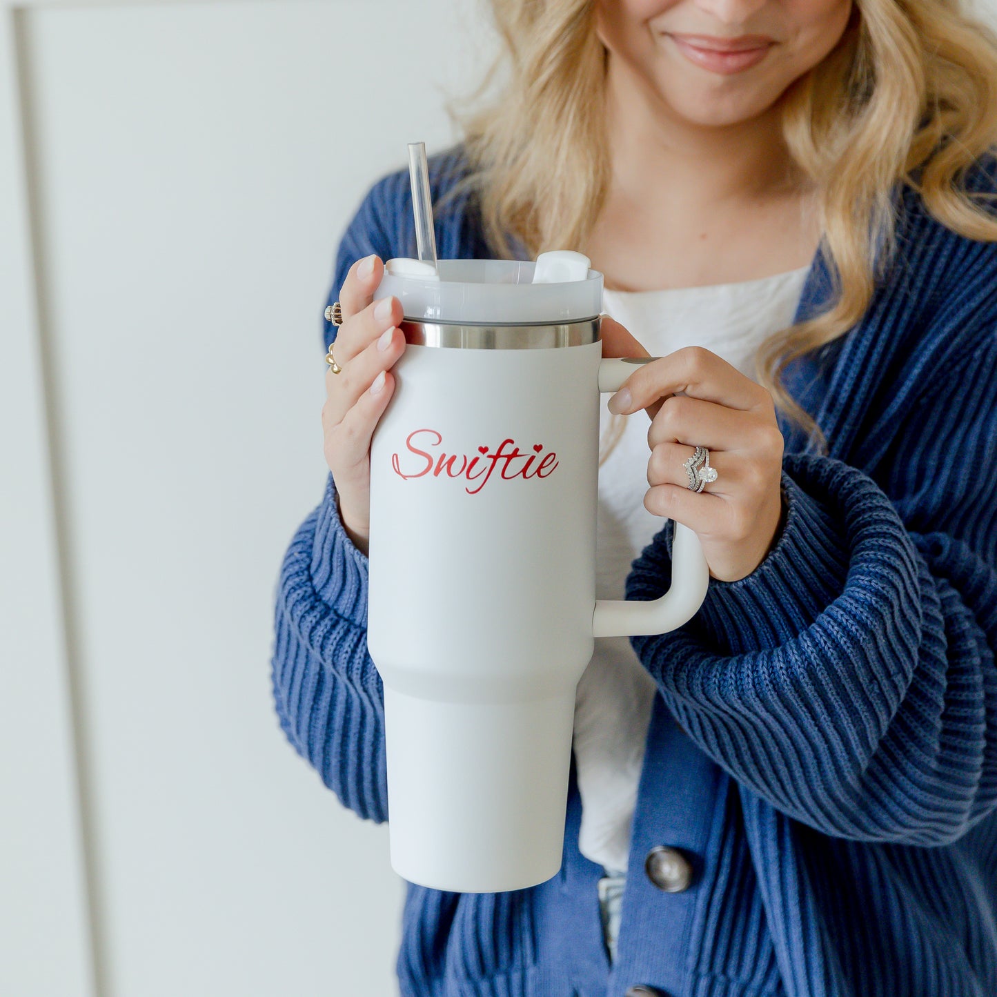 Swiftie 40oz Stainless Steel Tumbler with Straw and Handle